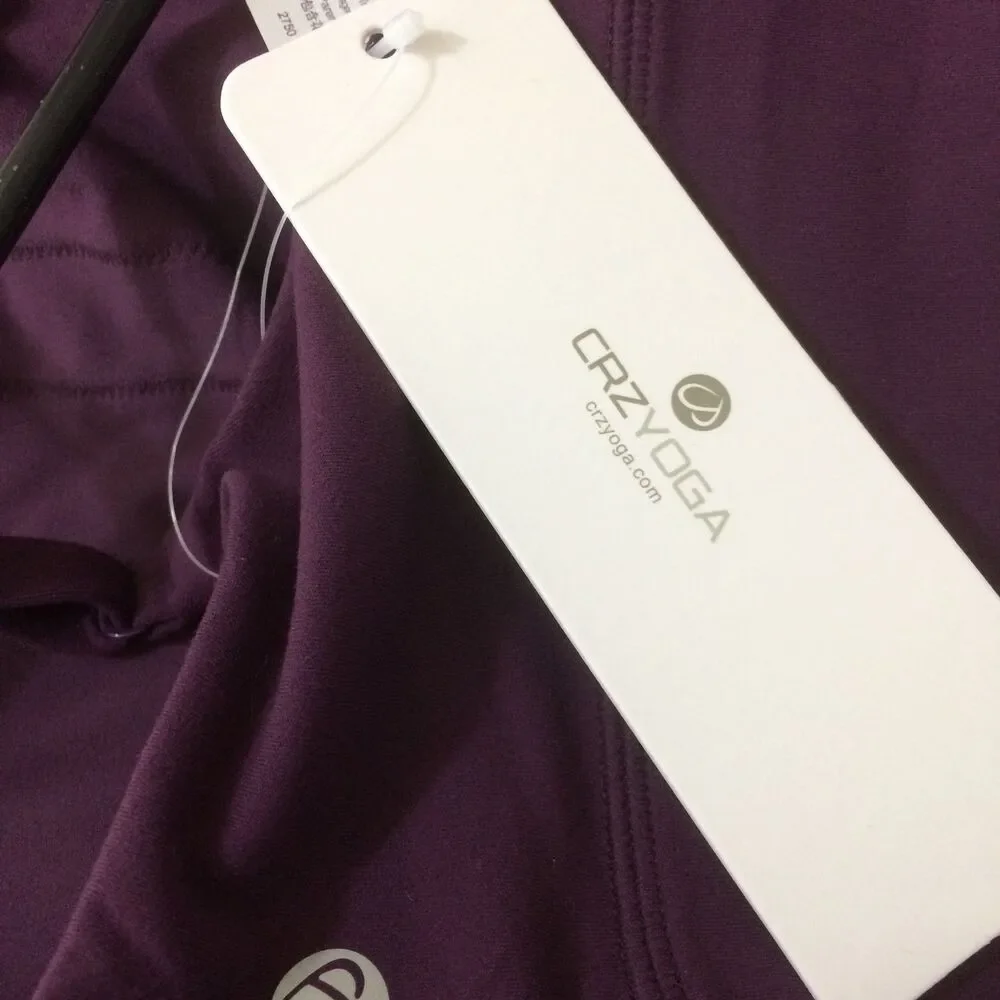 CRZ Yoga Butterluxe Longline Sports Bra Purple Medium Soft Stretch NWT - Picture 6 of 6